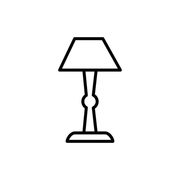 Modèle Vectoriel Logo Conception Icône Lampe Table Illustration Signe Symbole — Image vectorielle