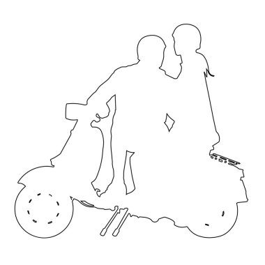 Sevgililer Günü 'nün kırmızı arka planında birbirine aşık bir çiftin görüntüsü. Beyaz bir arka planda izole edilmiş.