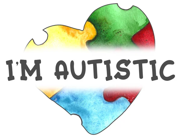 Ilustração do Dia Mundial da Consciência do Autismo. Design para banners e sites. Imagem do símbolo do autismo. Isolado sobre um fundo branco. — Fotografia de Stock