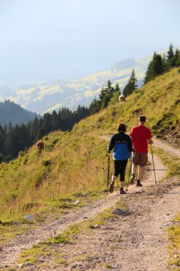 Alp doğa ile yürüyüş