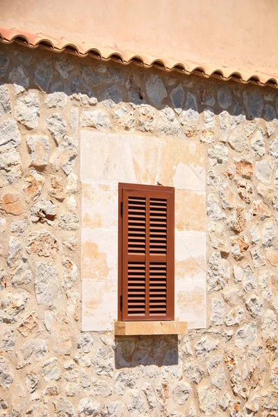 Mediterranean facade with window — Stock Photo, Image