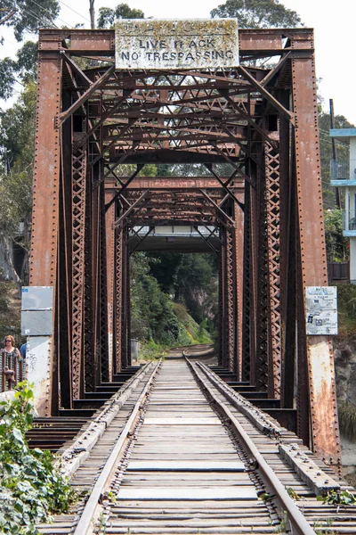Eski demiryolu Köprüsü nehir üzerinde — Stok fotoğraf