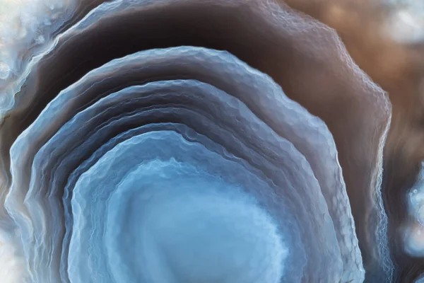 Textura Pedra Tela Cheia Fragmento Ágata Azul Camadas — Fotografia de Stock