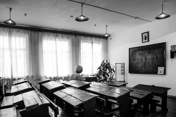 Clase de la escuela soviética de 50 veces 60 años de blanco y negro —  Fotos de Stock