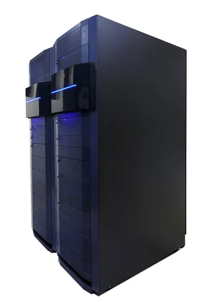 File Hardware Del Server Nell Isolamento Del Data Center — Foto Stock