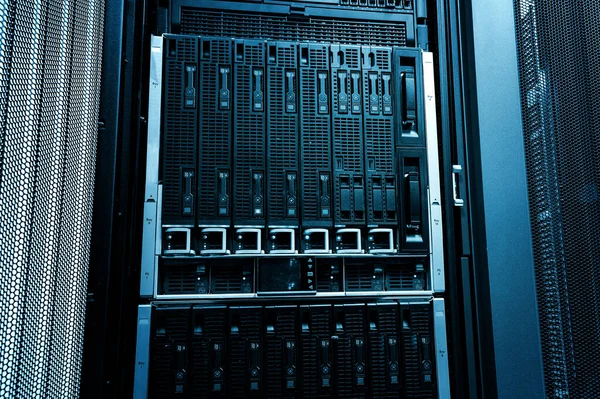 Blade Server Nahaufnahme Großrechnern Rechenzentrum — Stockfoto