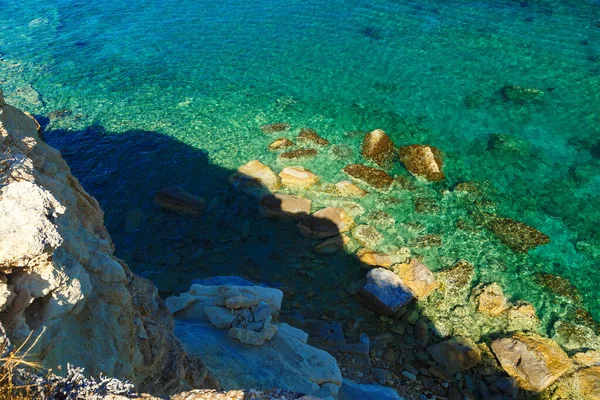 Vedere Vârful Stâncii Până Stânci Malul Mării — Fotografie, imagine de stoc