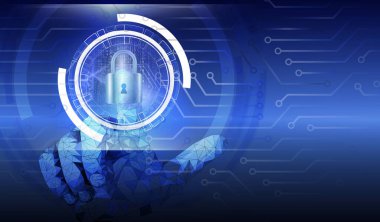  Teknoloji arka planında el ve çember teknolojisi