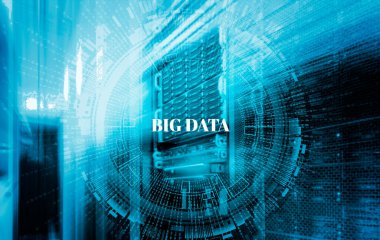 Sabit disklerin yığını soyut arkaplan verilerine sahip ana bilgisayarı saklar