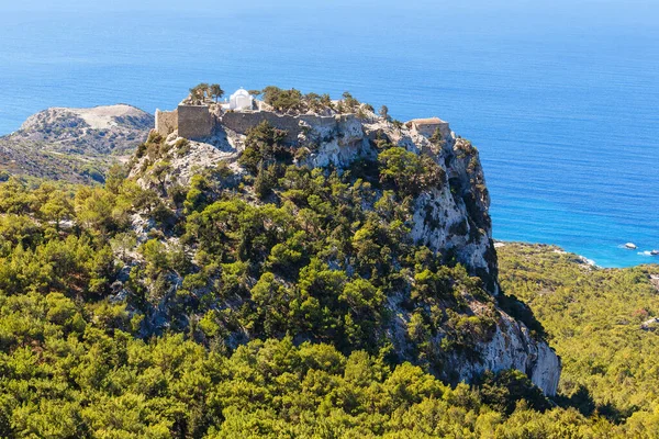 Het Kasteel Van Monolithos Rhodos Griekenland — Stockfoto