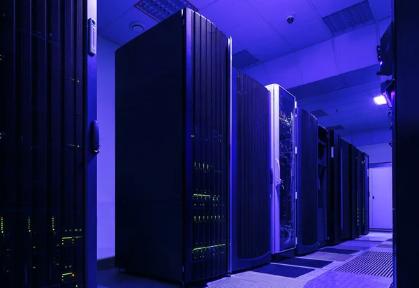 Supercomputer Clusters Room Modren Data Center — Foto Stock