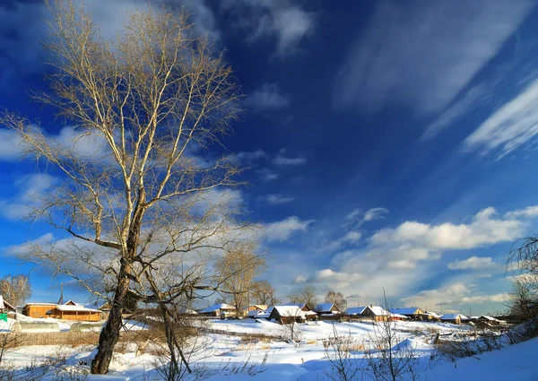 Russian Old Believer Village Visim Winter Situated Low Middle Ural — Stockfoto