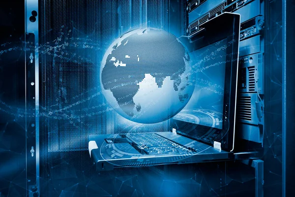 siyah ve beyaz terminal denetimi ana veri merkezindeki süper arasında yer alıyor.