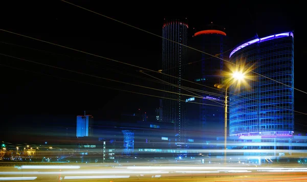 Moving Car Blur Light City Night — Stock Fotó