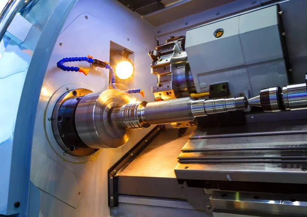 Cnc Fräsmaschine Für Metallbearbeitung Schneiden Von Metall Moderne Verarbeitungstechnologie Kleine — Stockfoto