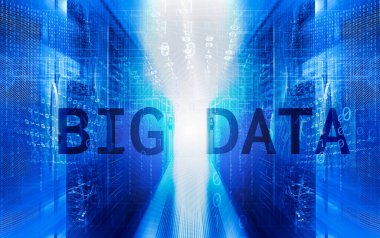 Fantastik süper bilgisayarın arka planında fütürist tekno tasarım