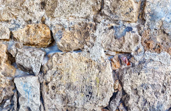 taş ve granitten antik kale duvarının dokusu