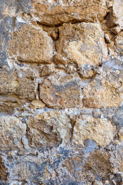 Textur Der Alten Burgmauer Aus Stein Und Granit — Stockfoto