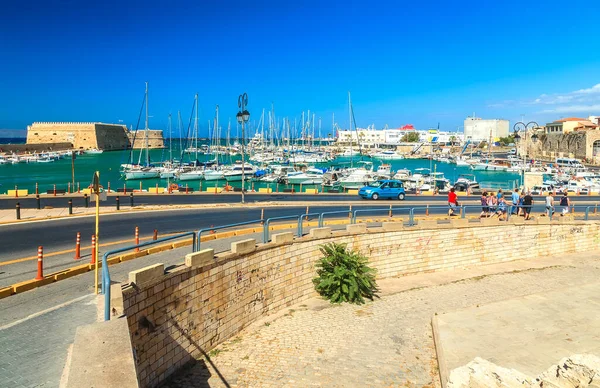 Fotografia Viagem Barcos Pesca Porto Heraklion Creta Grécia — Fotografia de Stock