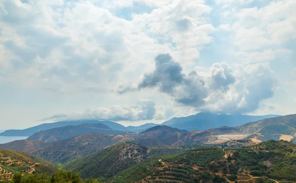 Dağın Tepesinden Denize Itea Yakın Harika Bir Manzara — Stok fotoğraf