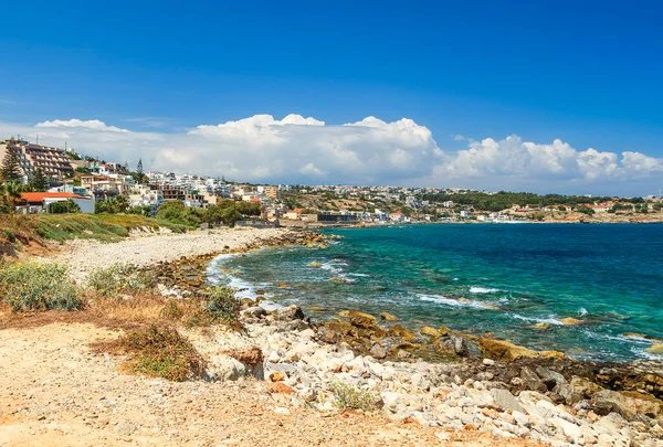 Windsurf Mar Costa Rocosa Fondo Creta Grecia —  Fotos de Stock
