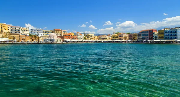 Veduta Dell Argine Della Città Chania Grecia Isola Creta Una — Foto Stock