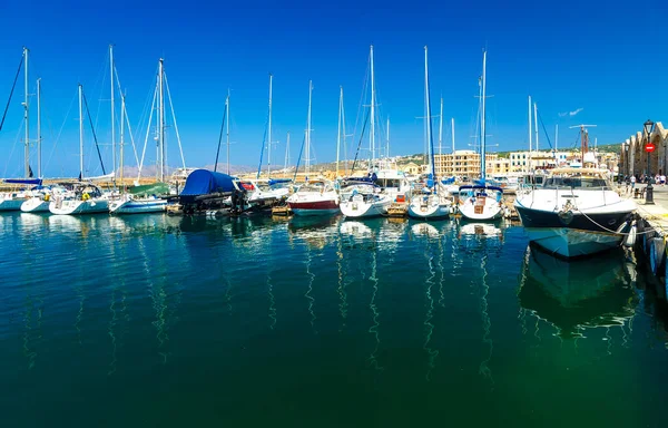 Jachten Pier Zeehaven Van Chania Kreta — Stockfoto