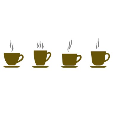 Beyaz arka planda içecek bardakları