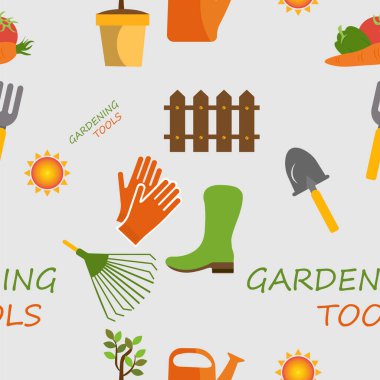 Arkaplanda tarım simgeleri deseni