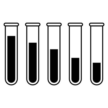 Kimyasal bir şişe için tüp. Beyaz arkaplanda vektör illüstrasyonu