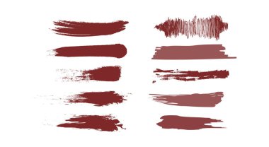 Mürekkep fırçası darbeleri, fırçalar, çizgiler. Kirli eşyalar. - hisse vektörü.