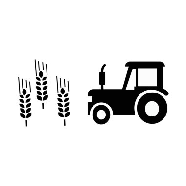 Kiralık dikenli bir traktörün basit bir çizimi, tamir işi..