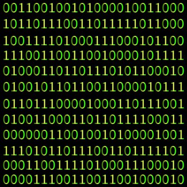 Program datum background. Green programming binary coding. Matrix