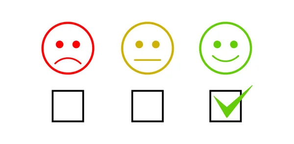 Smiley Face Feedback Rating Icons — Archivo Imágenes Vectoriales