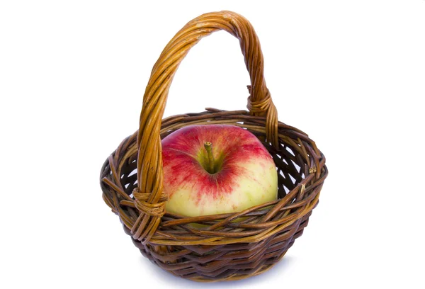 Apple in basket — Stock Photo, Image