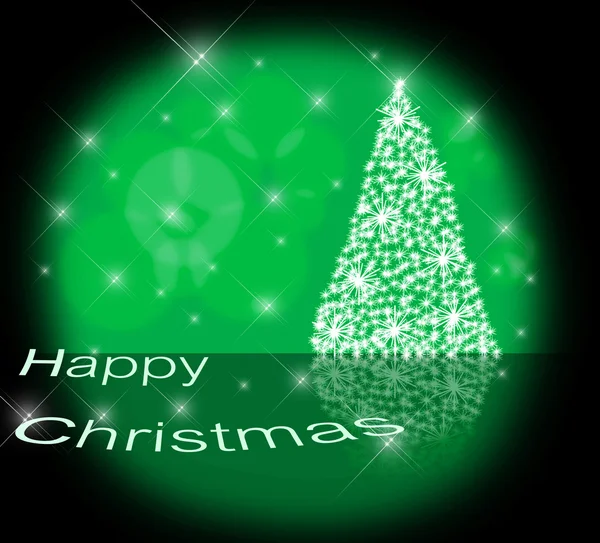 Ilustração da árvore de Natal em fundo roxo — Fotografia de Stock