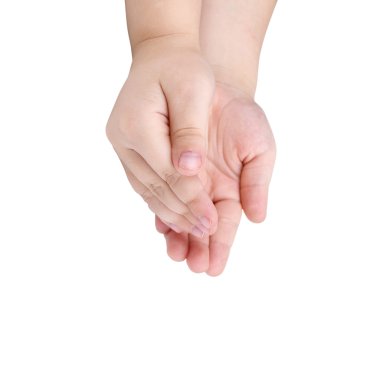 eller izole beyaz arka plan, palm, bölüm, insanlar, kişi, gösterilen, çocuğun siluet,