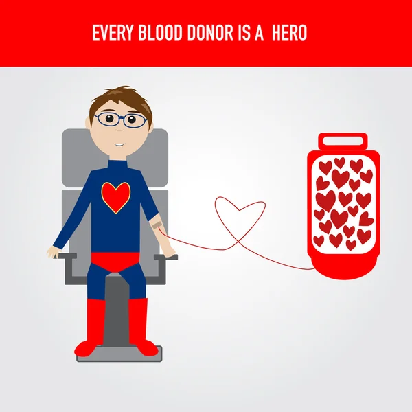 People are hero for blood donation vector .Illustration EPS10. — Stock Vector