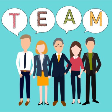 İş takım concept.illustration Eps10 insanlarda.