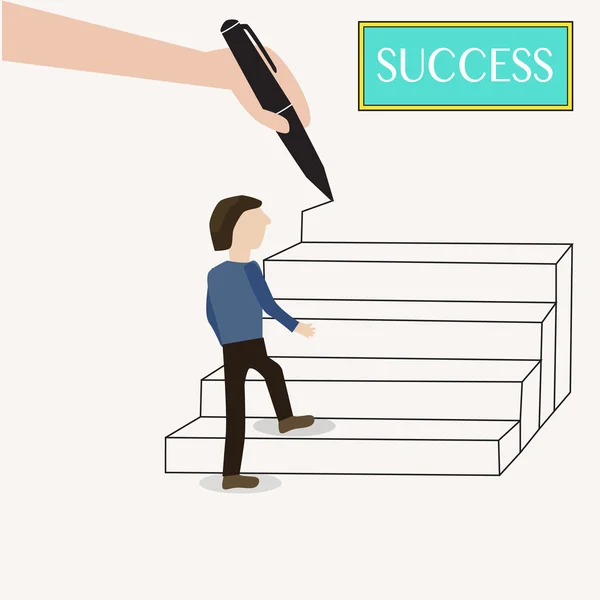 Ο Δρόμος προς την επιτυχία — Διανυσματικό Αρχείο