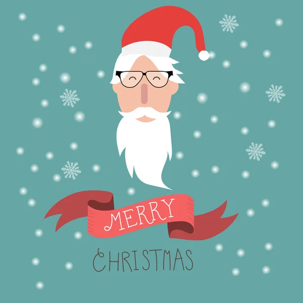 Buon Natale hipster Babbo Natale vettore. illustrazione EPS10 . — Vettoriale Stock