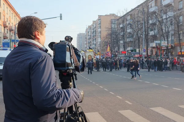 MOSCOW, RUSSIA - 4 NOVEMBER: Russian radical march, Russia, November 4, 2014.