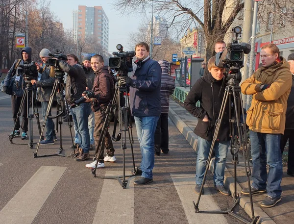 莫斯科，俄罗斯-11 月 4 日: 俄罗斯激进 3 月，俄罗斯，2014 年 11 月 4 日. 图库照片