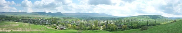 Top panoramisch uitzicht op het platteland. — Stockfoto