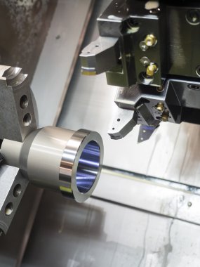 Endüstriyel metal kesici alet Cnc l ile ilgili tarafından işleme işlemi çalışması
