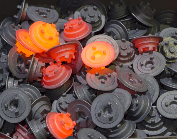 Hot forging part in production line