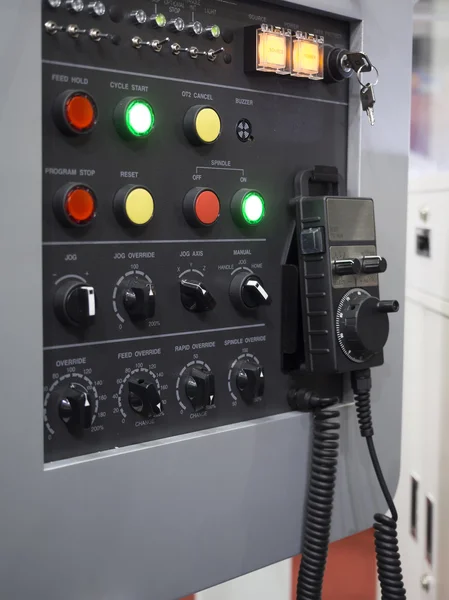 CNC-maskin kontroll panel closup — Stockfoto
