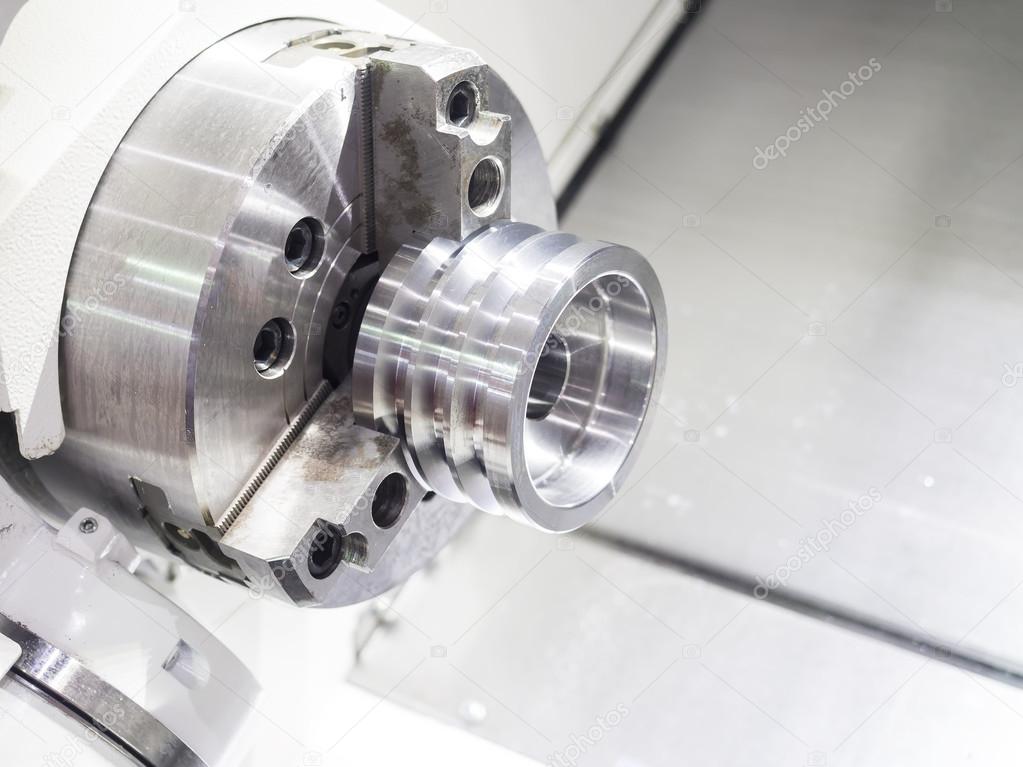 Operator machining automotive part