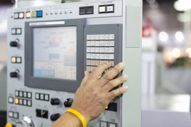 CNC Machine control panel clipart
