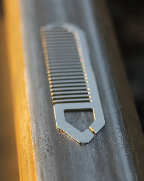 Handmade metal comb for beard.